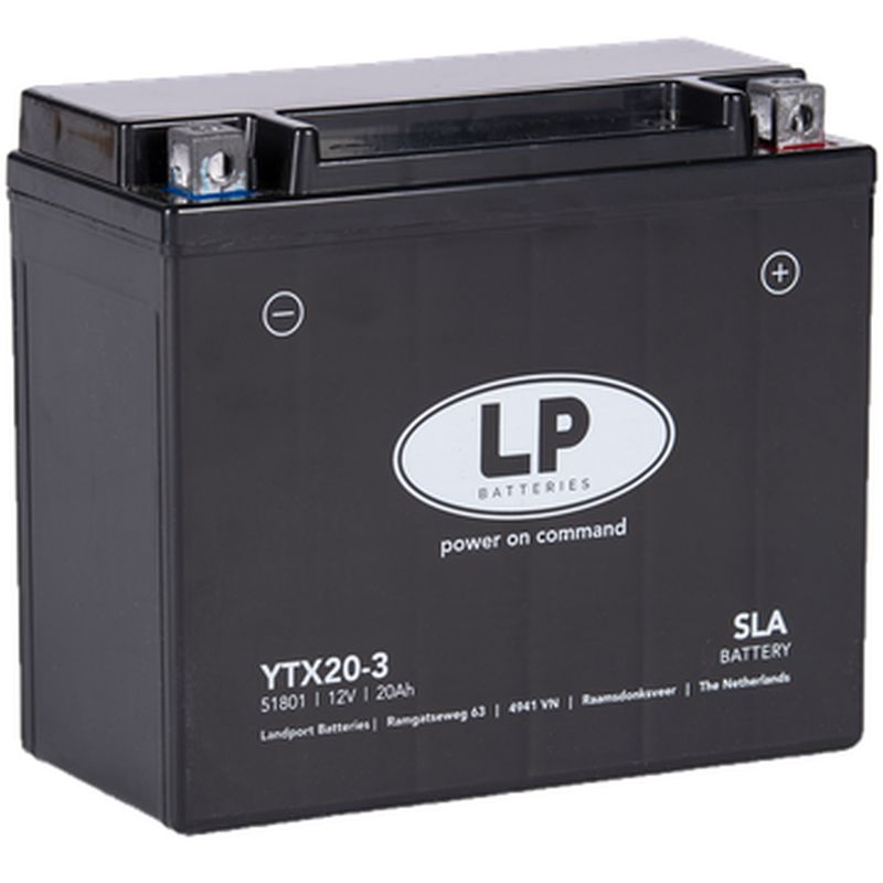 LANDPORT akumulátor YTX20-3 (MS LTX20-3) (YB18L-A/YTX20L-BS) 12V 18AH (175X87X155mm) (270A) SLA bezúdržbový - zalitý (4)